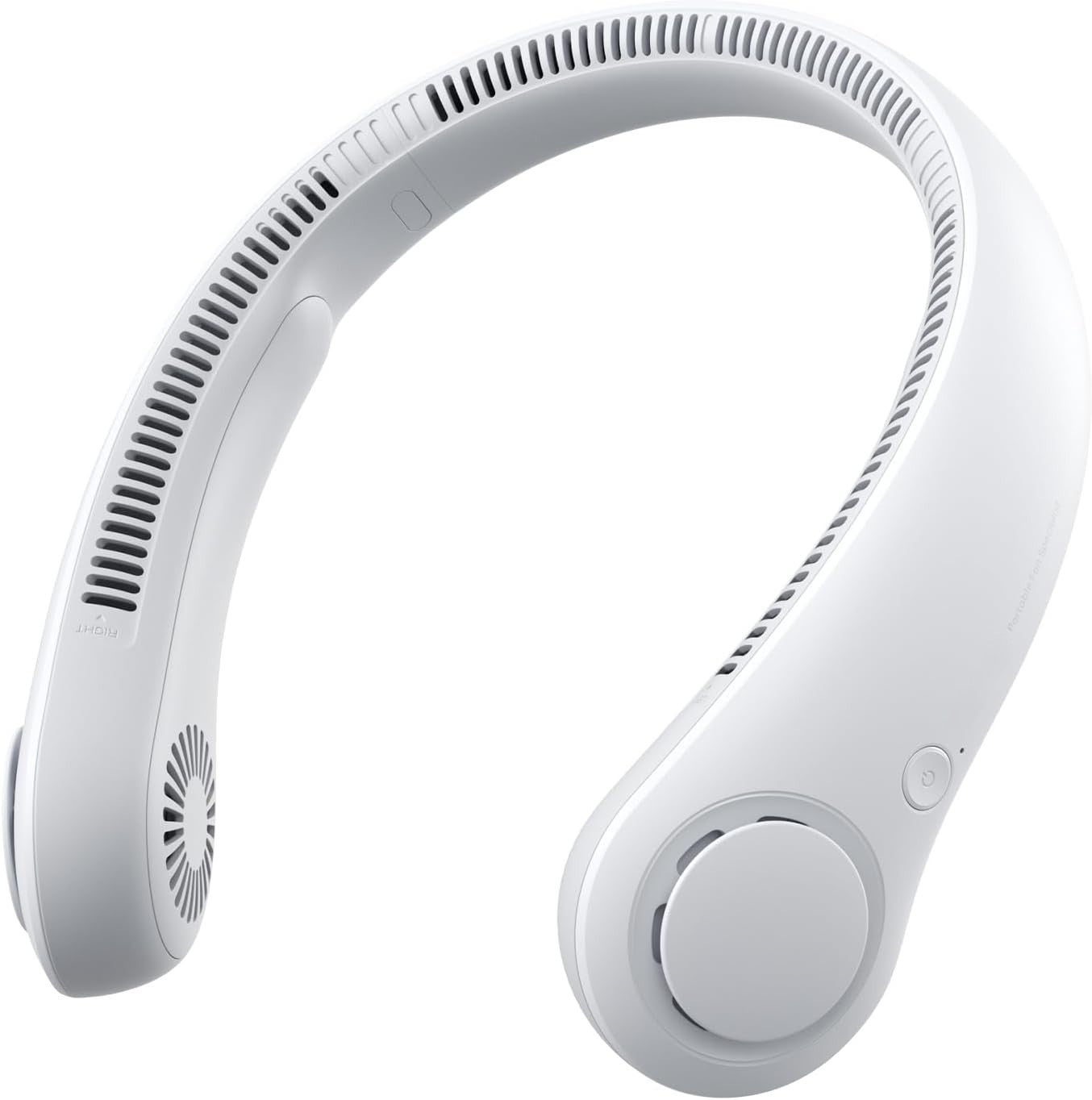 Portable Neck Fan, Hands-Free Bladeless, 5 Speeds, 4000 mAh Battery Operated Wearable Personal Fan, Twistable, Rechargeable, Gift for Women Men